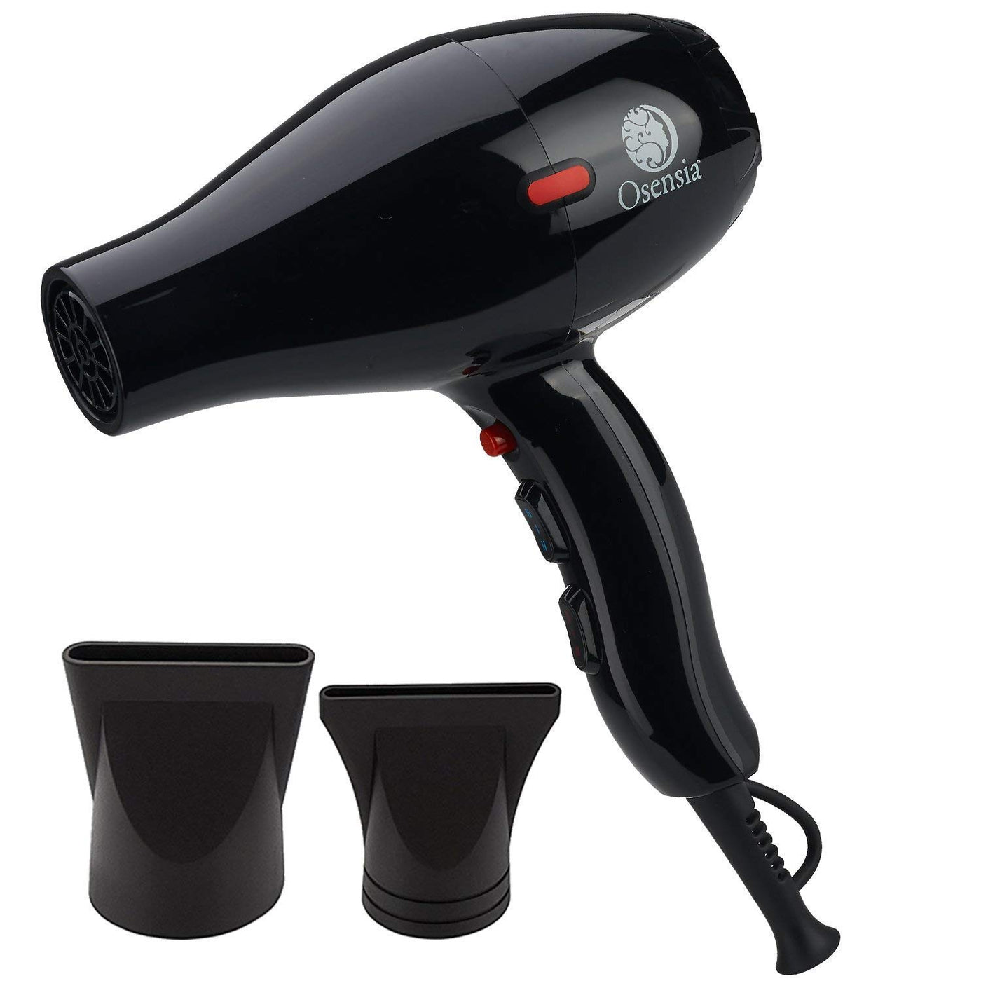 Professional Tourmaline Ionic Ceramic Blow Dryer with 2 Nozzle Attachments